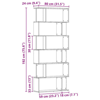 Bokhylla Artisan Ek 80x24x192 cm