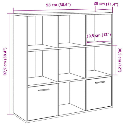 Kirjahylly Kirjahylly vanhentunutta puuta 98x29x97,5 cm teknistä puuta