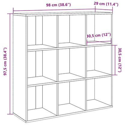 Kirjahylly vanhentunutta puuta 98x29x97,5 cm