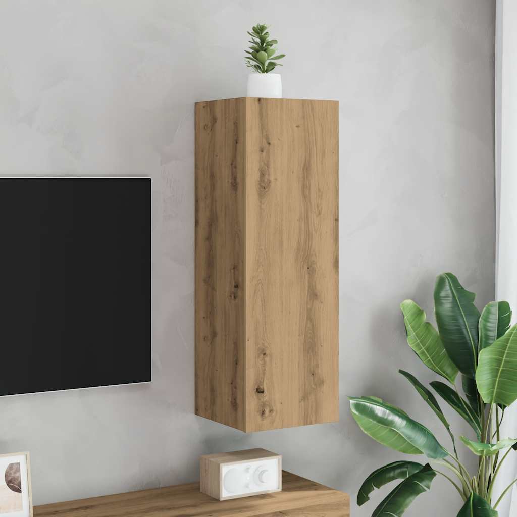 Tv-bänk artisan ek 30,5x30x90 cm konstruerat trä