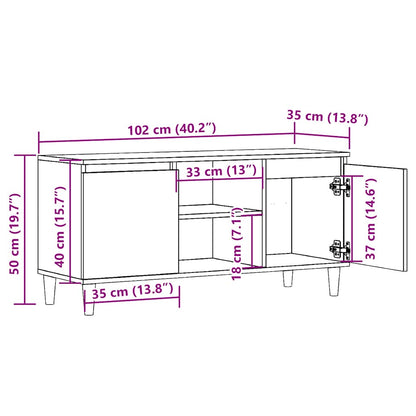 Tv-bänk artisan ek 102x35x50 cm konstruerat trä