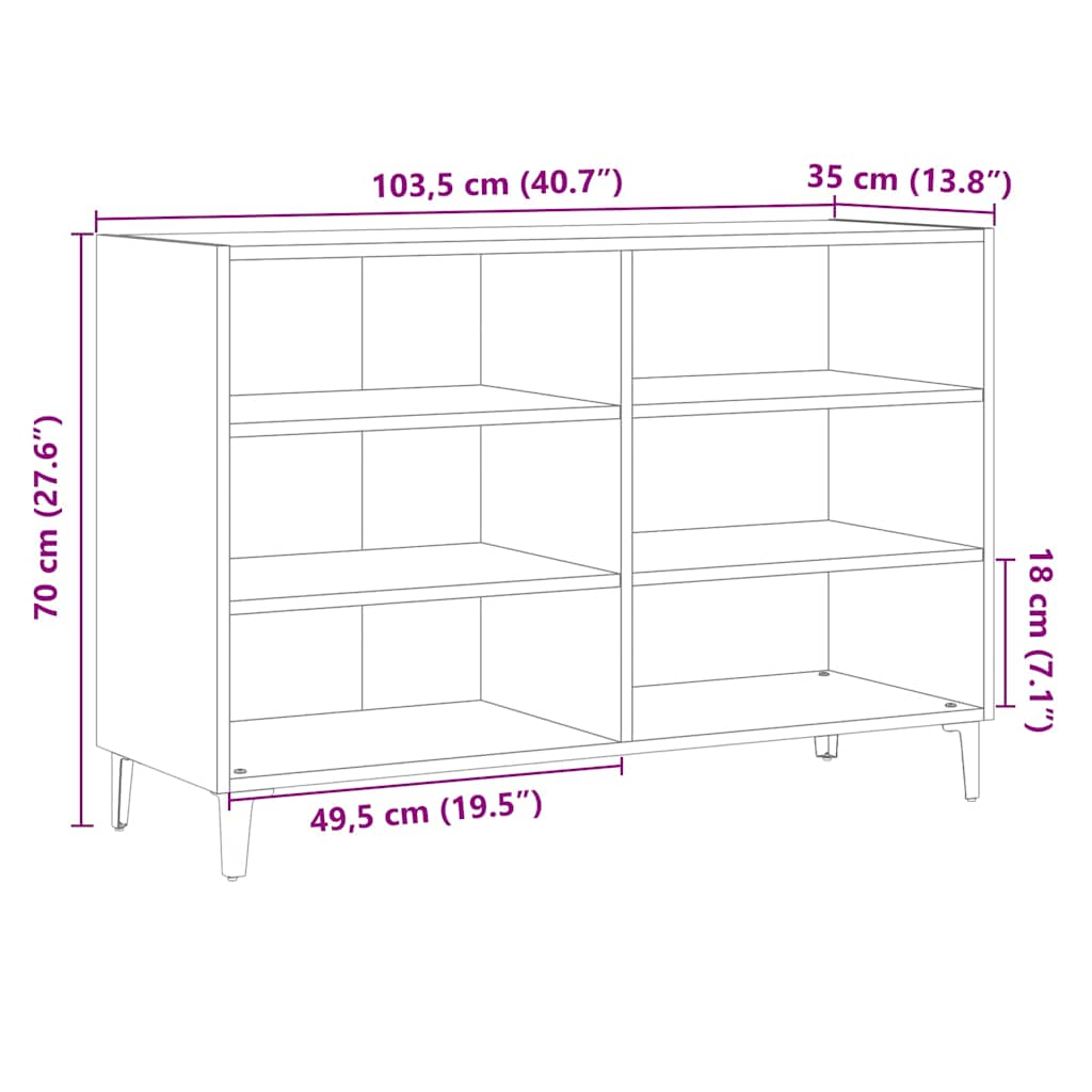 Skänk artisan ek 103,5x35x70 cm