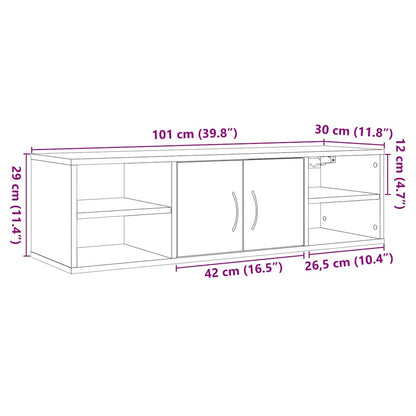 Väggskåp artisan ek 102x30x29 cm konstruerat trä