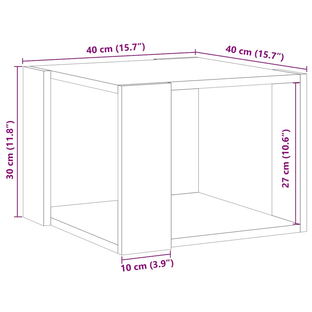 Soffbord artisan ek 40x40x30 cm