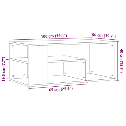 Soffbord artisan ek 100x50x40 cm