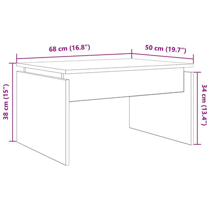 Soffbord åldrat trä 68x50x38 cm konstruerat trä