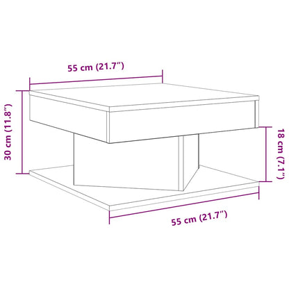 Soffbord åldrat trä 55x55x30 cm konstruerat trä