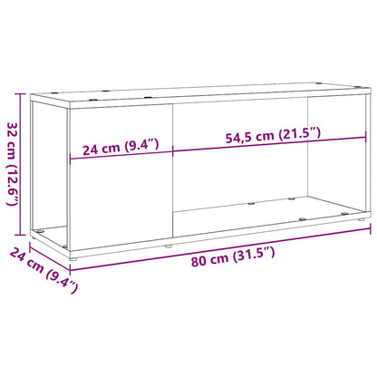 TV-bänk gammalt trä 80x24x32cm konstruerat trä