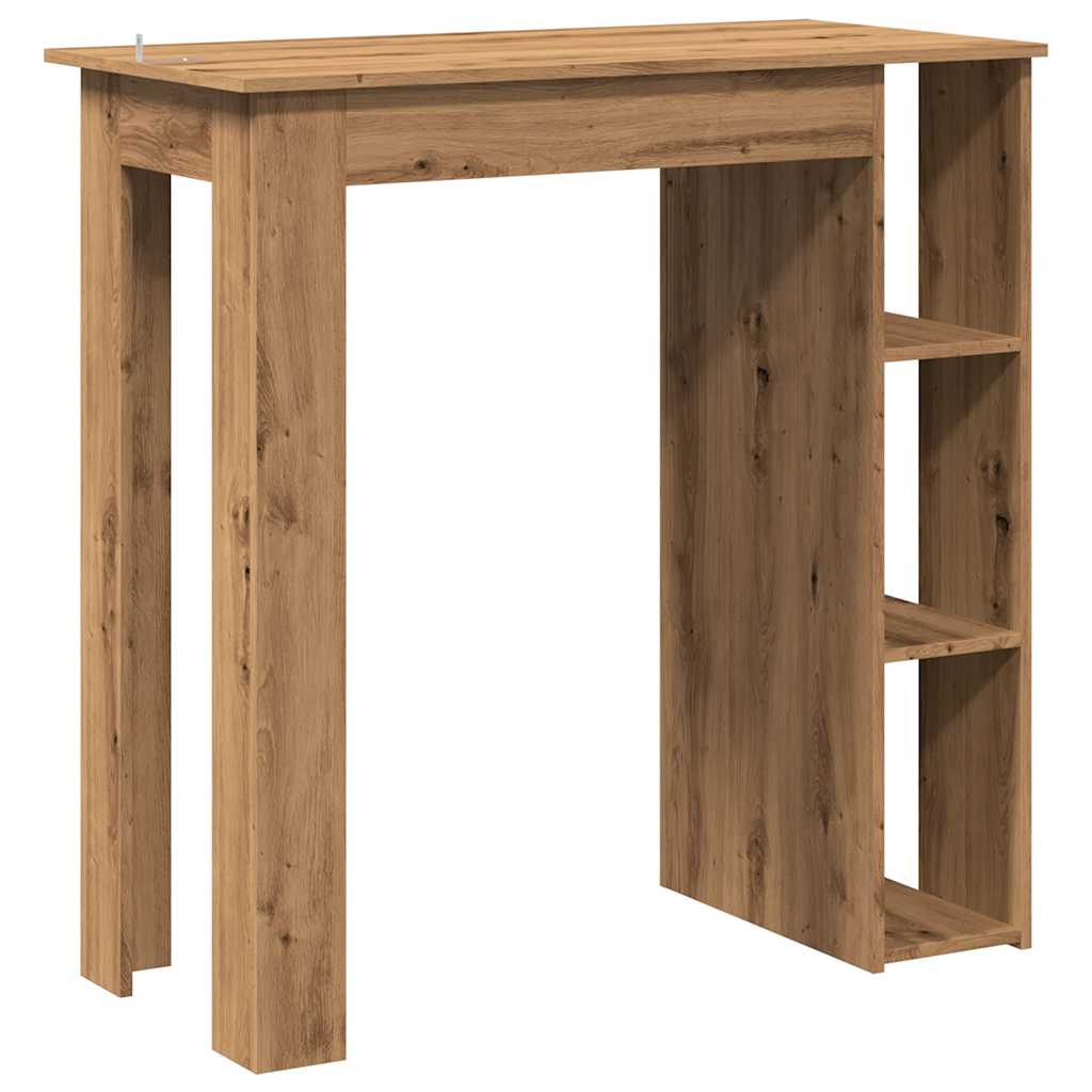 Barbord bistrobord artisan ek med hyllor 102x50x103,5 cm