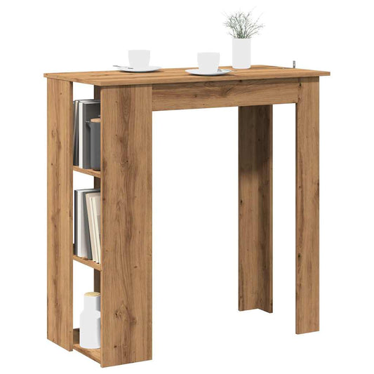 Barbord bistrobord artisan ek med hyllor 102x50x103,5 cm