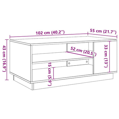 Soffbord åldrat trä 102x55x43 cm konstruerat trä