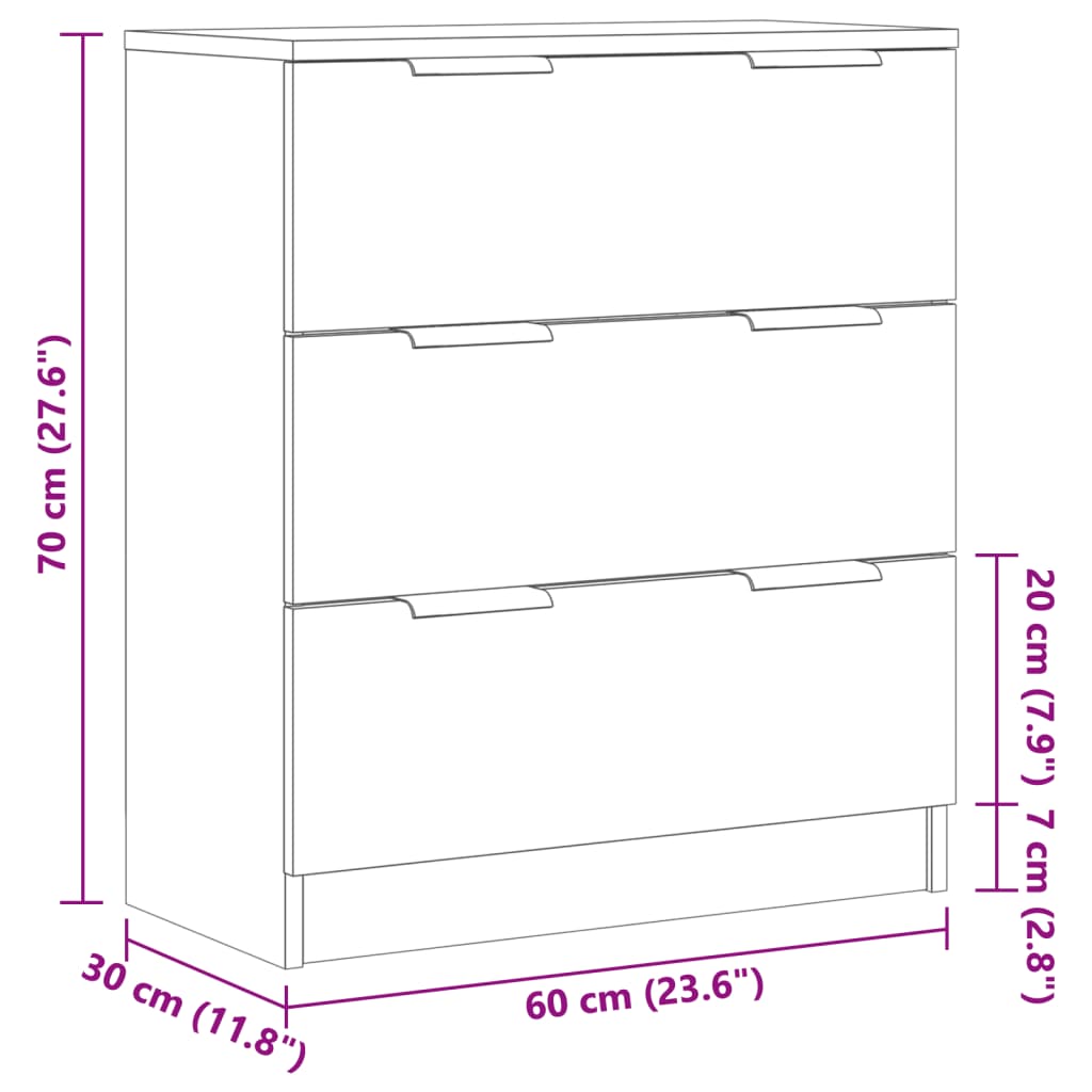 Skänk ek 60x30x70 cm