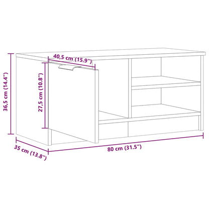 Tv-bänk artisan ek 80x35x36,5 cm konstruerat trä