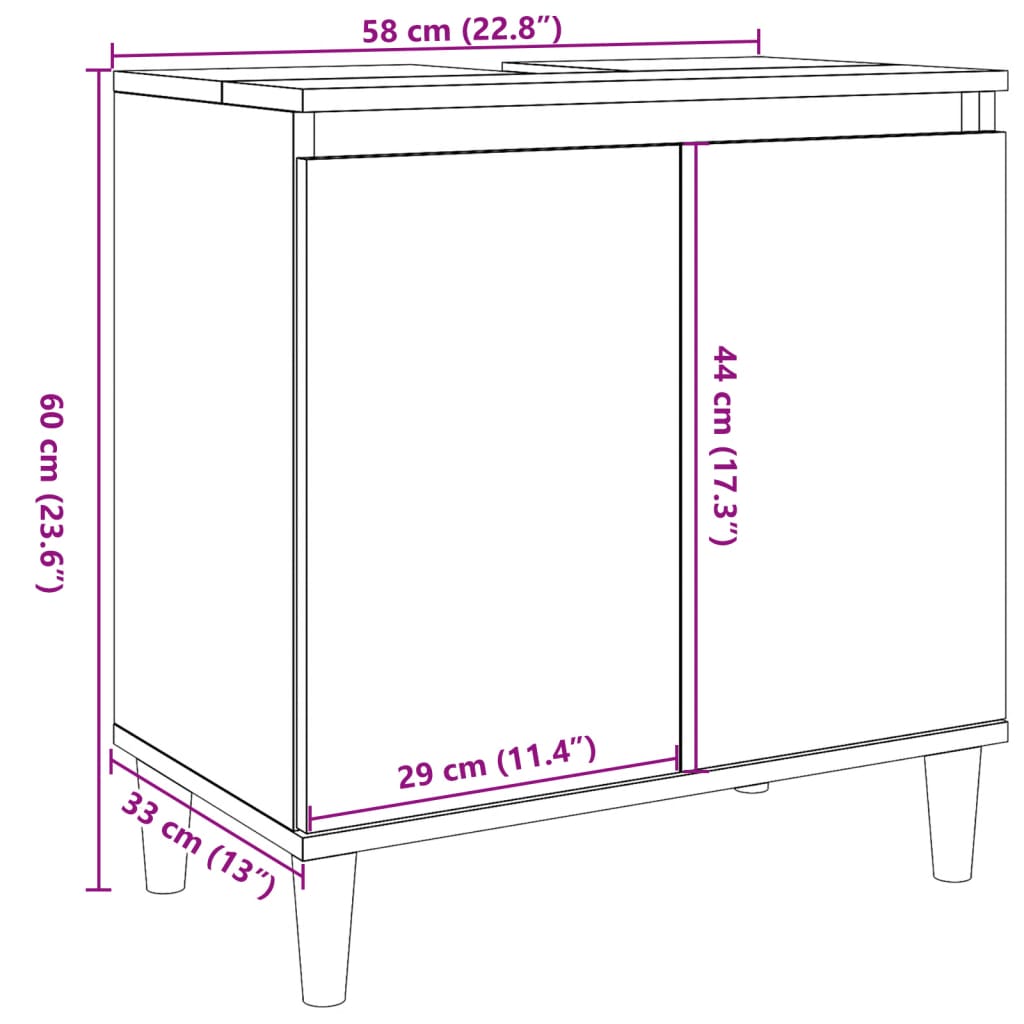 Badrumsunderskåp artisan ek 58x33x60 cm