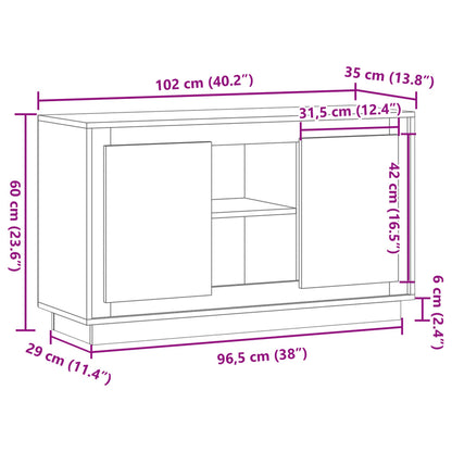 Skänk artisan ek 102x35x60 cm