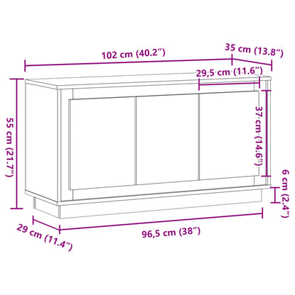 Skänk artisan ek 102x35x55 cm