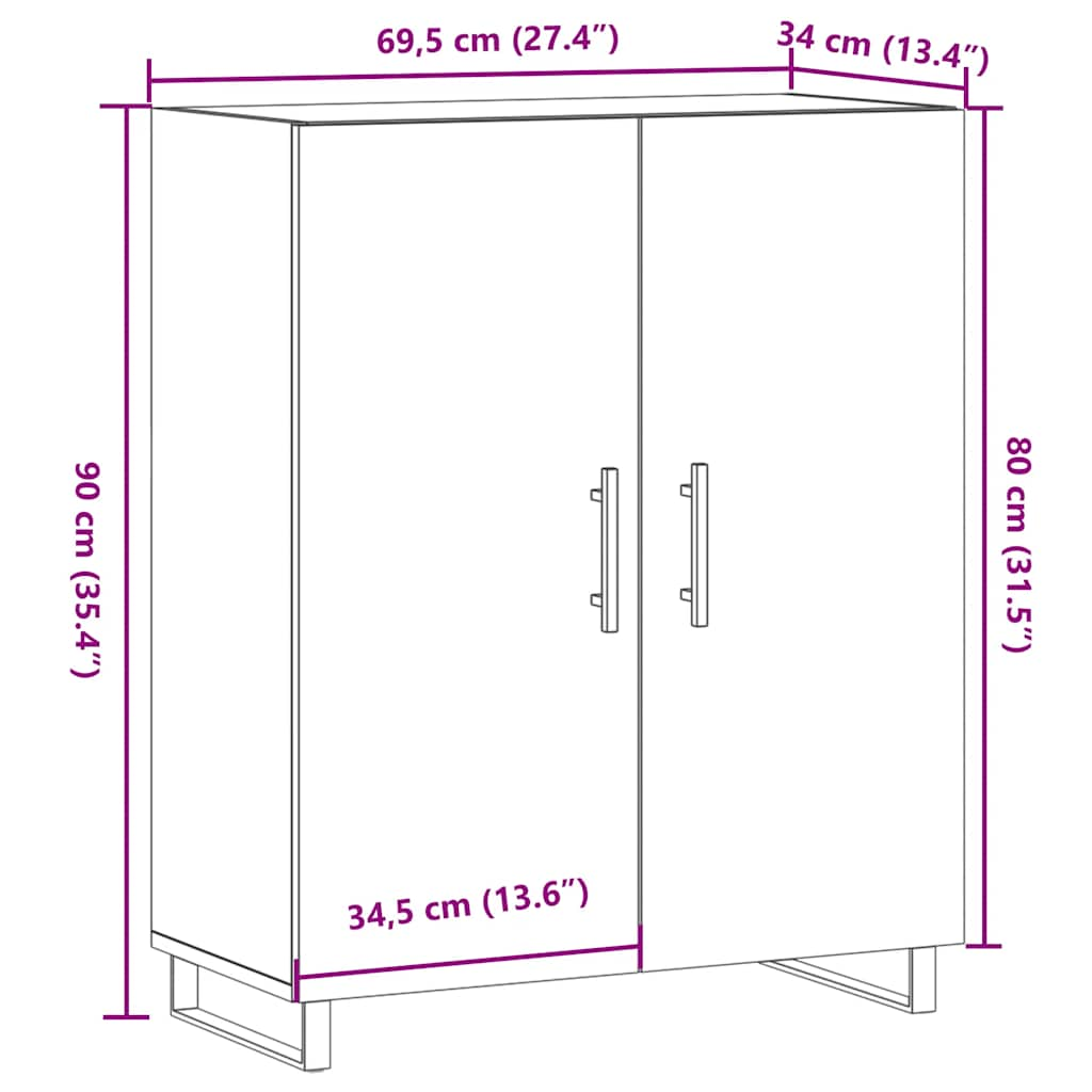 Skänk artisan ek 69,5x34x90 cm