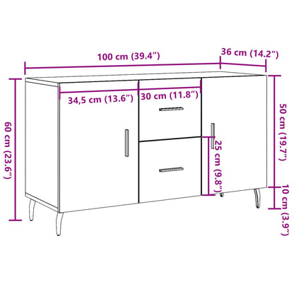 Skänk ek 100x36x60 cm