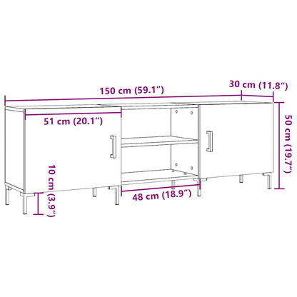 Tv-bänk artisan ek 150x30x50 cm konstruerat trä