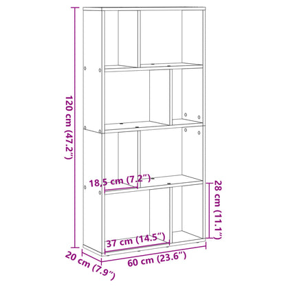 Kirjahylly sonoma tammi 60x20x120 cm puutavaraa