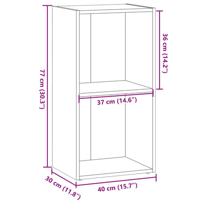 Tammikirjahylly 40x30x77 cm puutavaraa