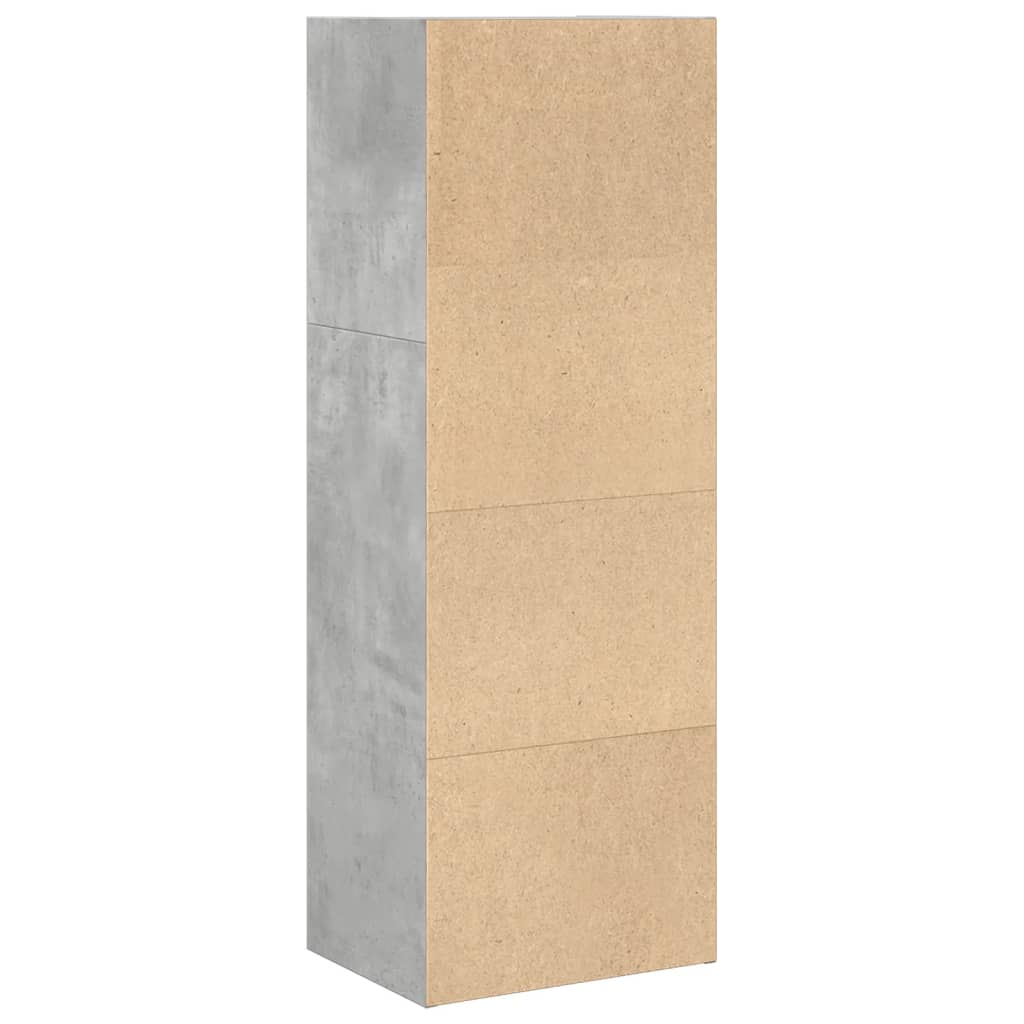 Kirjahylly betonin harmaa 40x30x114 cm tekninen puu