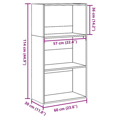 Kirjahylly sonoma tammi 60x30x114 cm puutavaraa