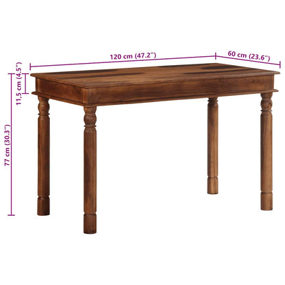 Matbord 120x60x77 cm massivt trä akacia