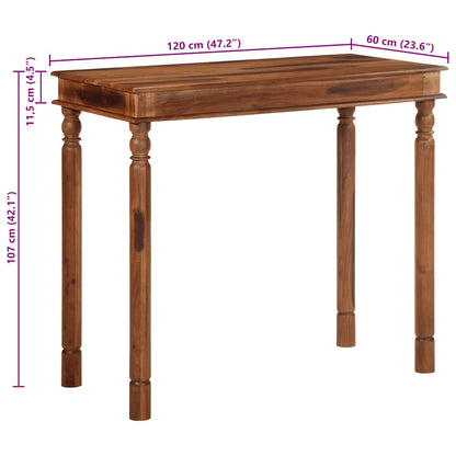 Barbord 120x60x107 cm massivt trä akacia