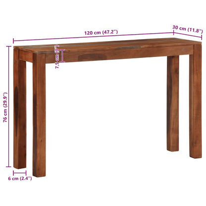 Avlastningsbord konsolbord massiv trä 120x30x76 cm