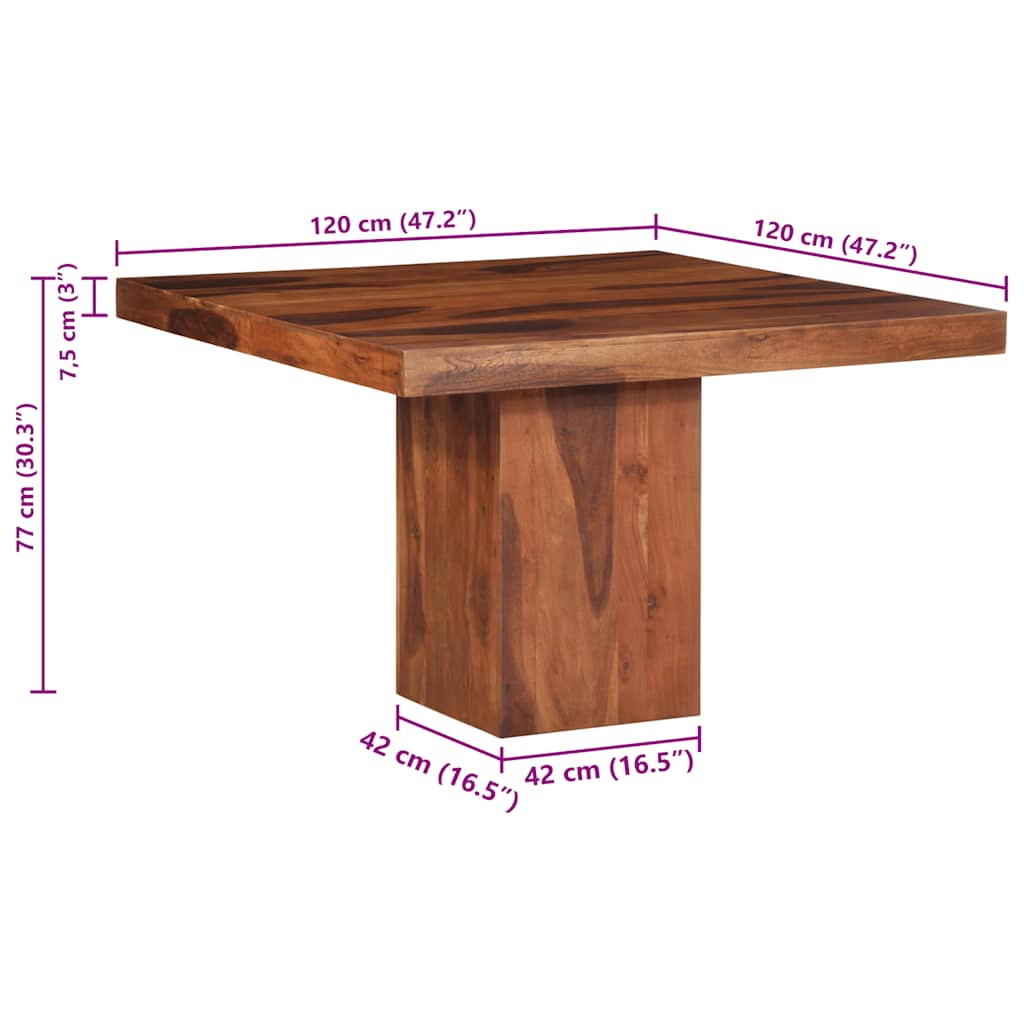 Matbord 120x60x76 cm massivt trä akacia