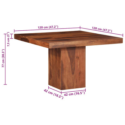 Matbord 120x60x76 cm massivt trä akacia