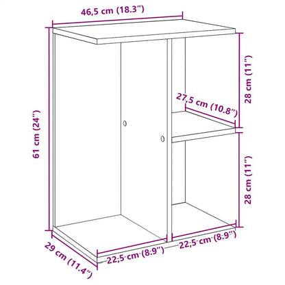 Sängbord vit 46,5x29x61 cm konstruerat trä