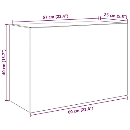 Väggskåp för badrum sonoma-ek 60x25x40 cm konstruerat trä