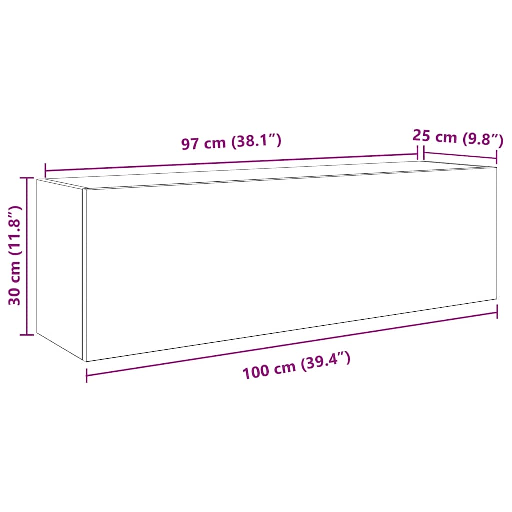 Väggskåp för badrum brun ek 100x25x30 cm konstruerat trä