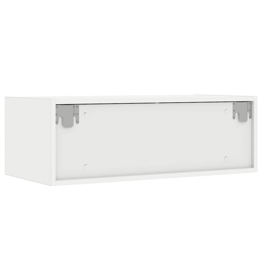 TV-möbel vit TV-bänk med LED-belysning 75x35,5x25 cm