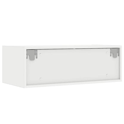 TV-möbel vit TV-bänk med LED-belysning 75x35,5x25 cm