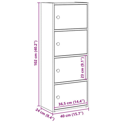 Bokhylla ek 40x24x102 cm