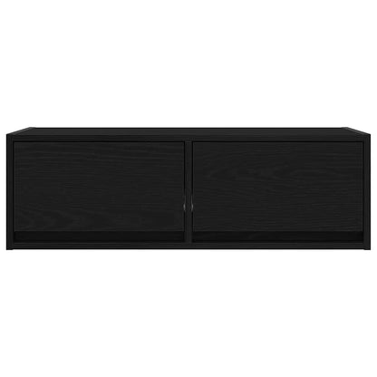 TV-Möbel Svart Ek TV-bänkar 2 st 80x31x25,5 cm
