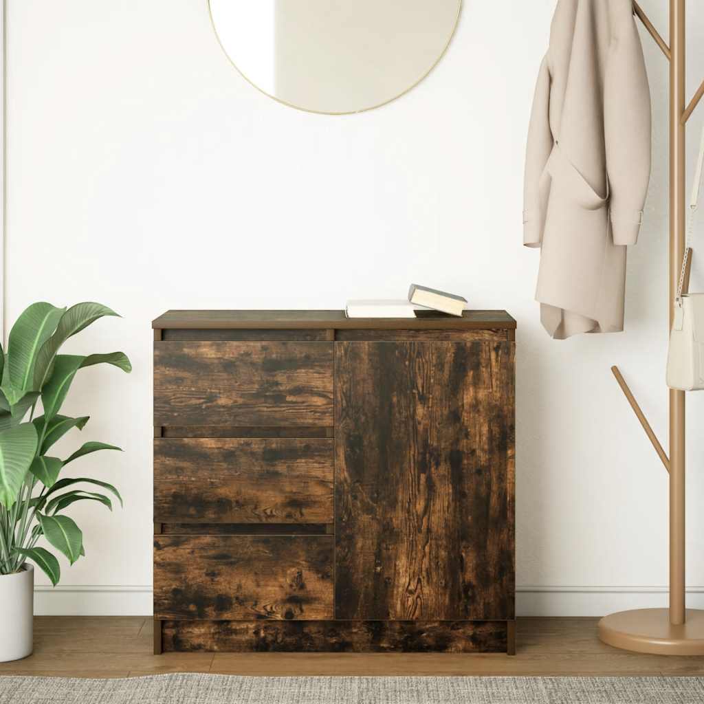 Skänk Rökfärgad Ek med låda 71x35x65 cm