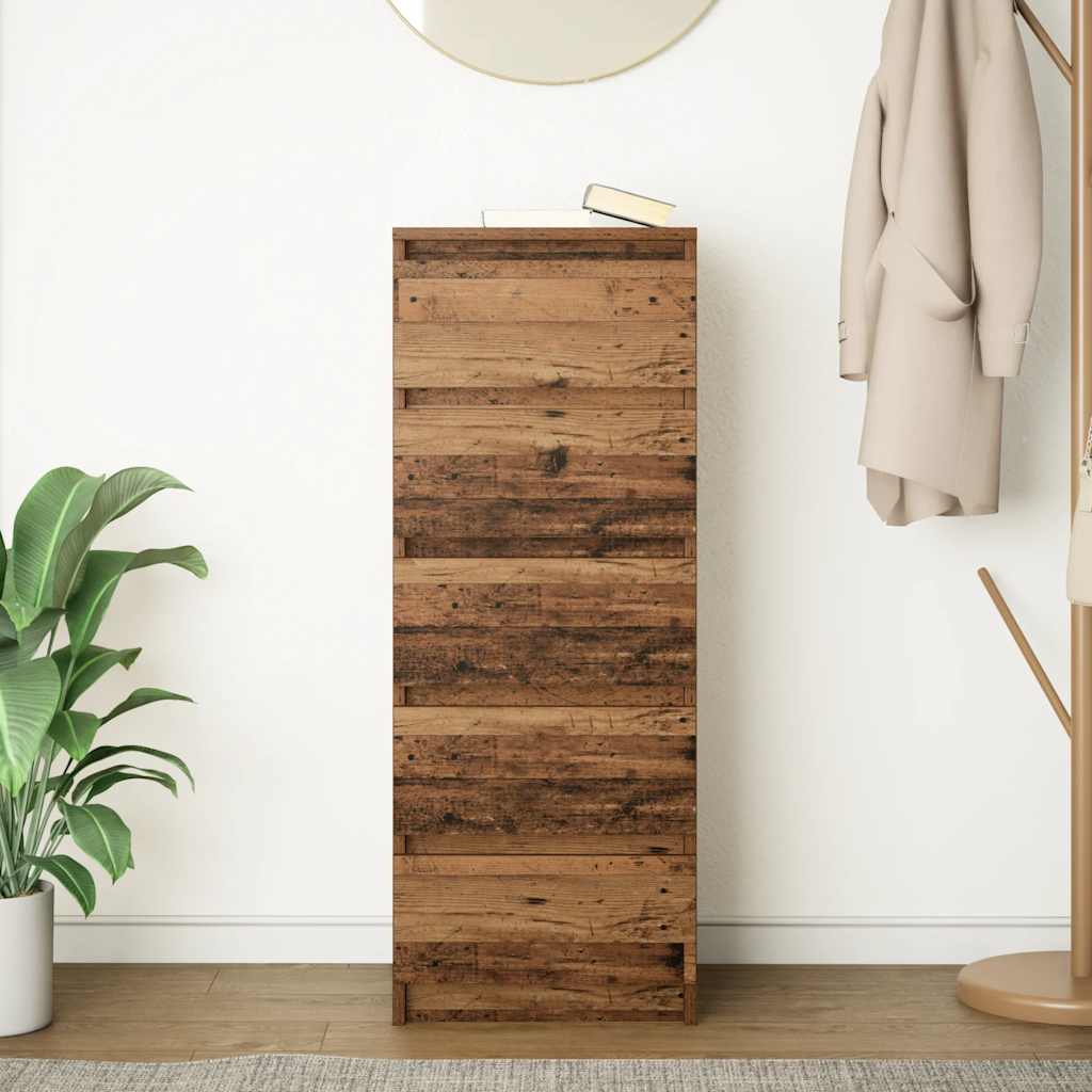 Skänk Åldrat Trä med lådor 37,5x35x99 cm