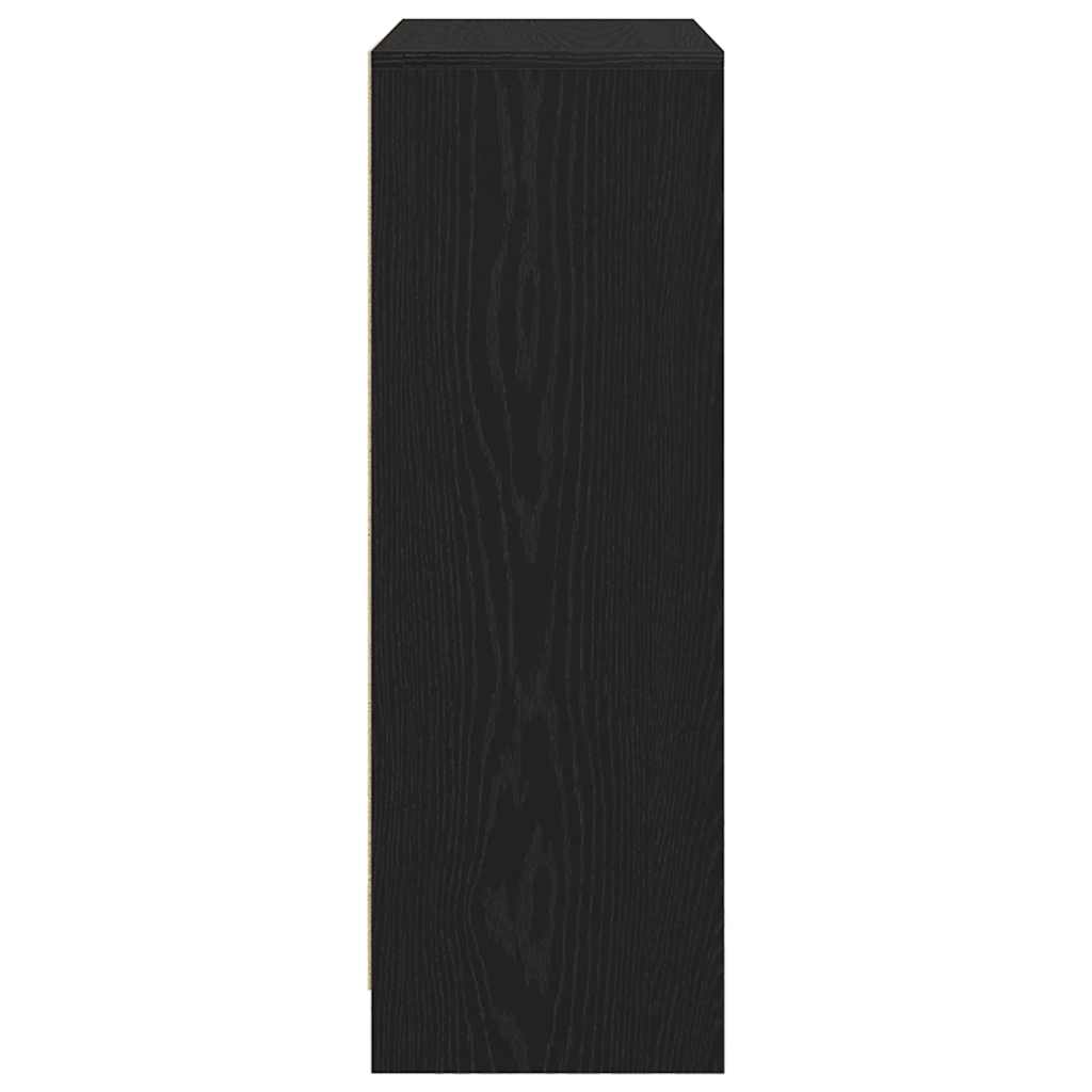 Skänk Brun med lådor och dörrar Svart Ek 73x31x90 cm
