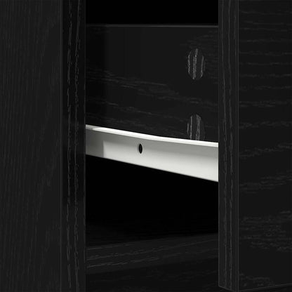 Skänk Brun med lådor och dörrar Svart Ek 73x31x90 cm