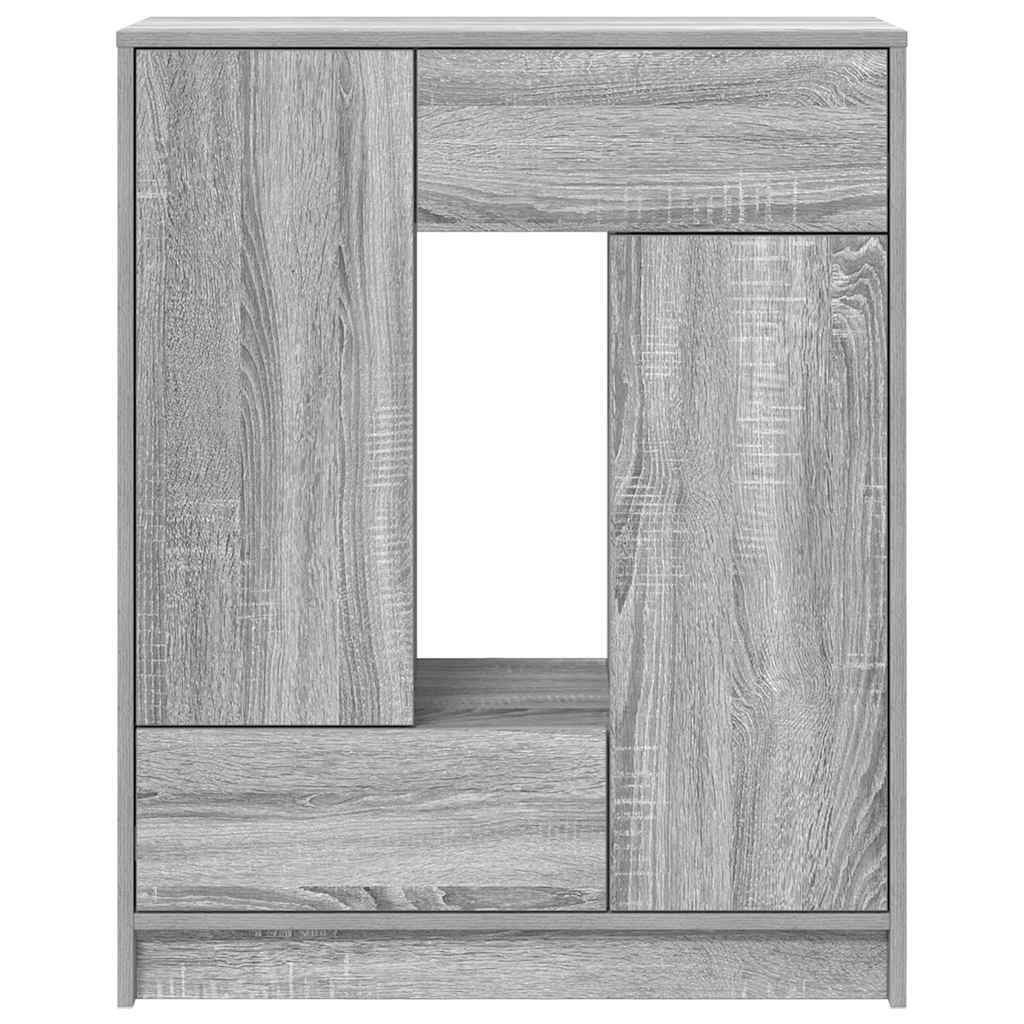 Skänk Sonoma Grå med lådor och dörrar 73x31x90 cm