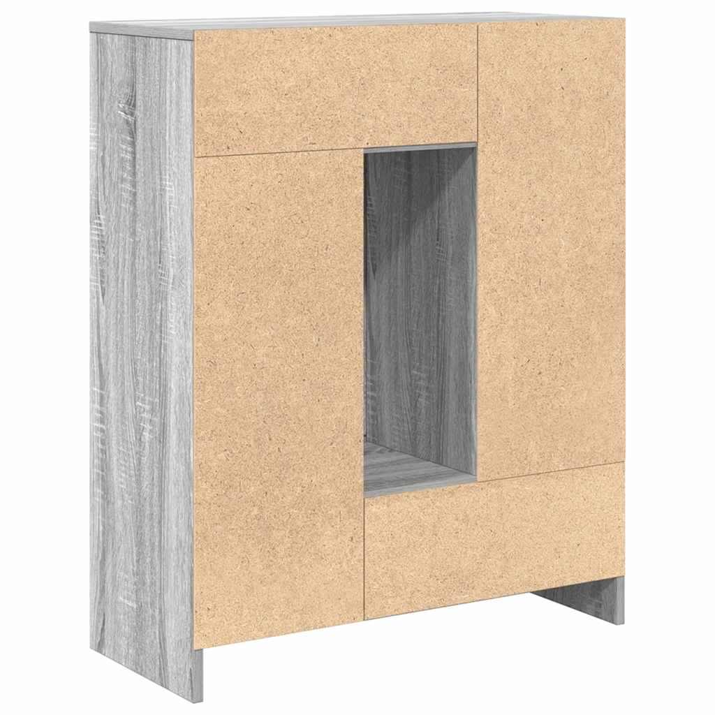 Skänk Sonoma Grå med lådor och dörrar 73x31x90 cm