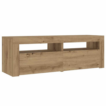 Sängbord 2 st med LED-belysning artisan ek 60x35x40 cm