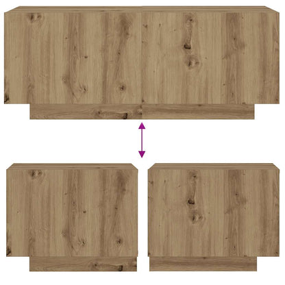 Sängbord ek 100x35x40 cm konstruerat trä