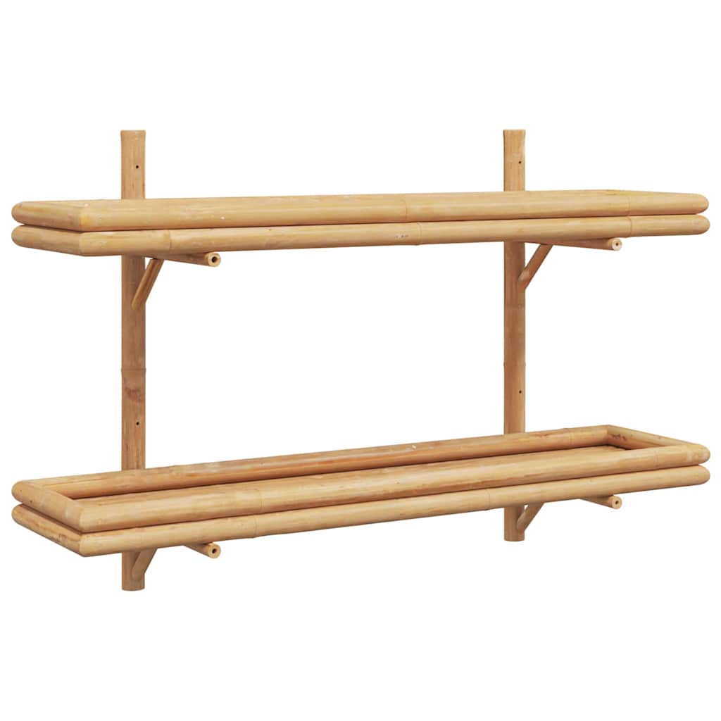 Vägghylla Brun med hylla 100 x 26 x 60 cm Bambu