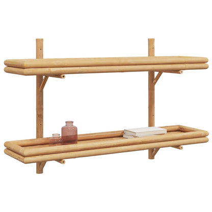 Vägghylla Brun med hylla 100 x 26 x 60 cm Bambu