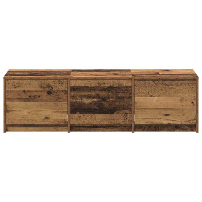 TV-Möbel Åldrat Trä TV-Bänk med låda 140 x 34 x 40 cm